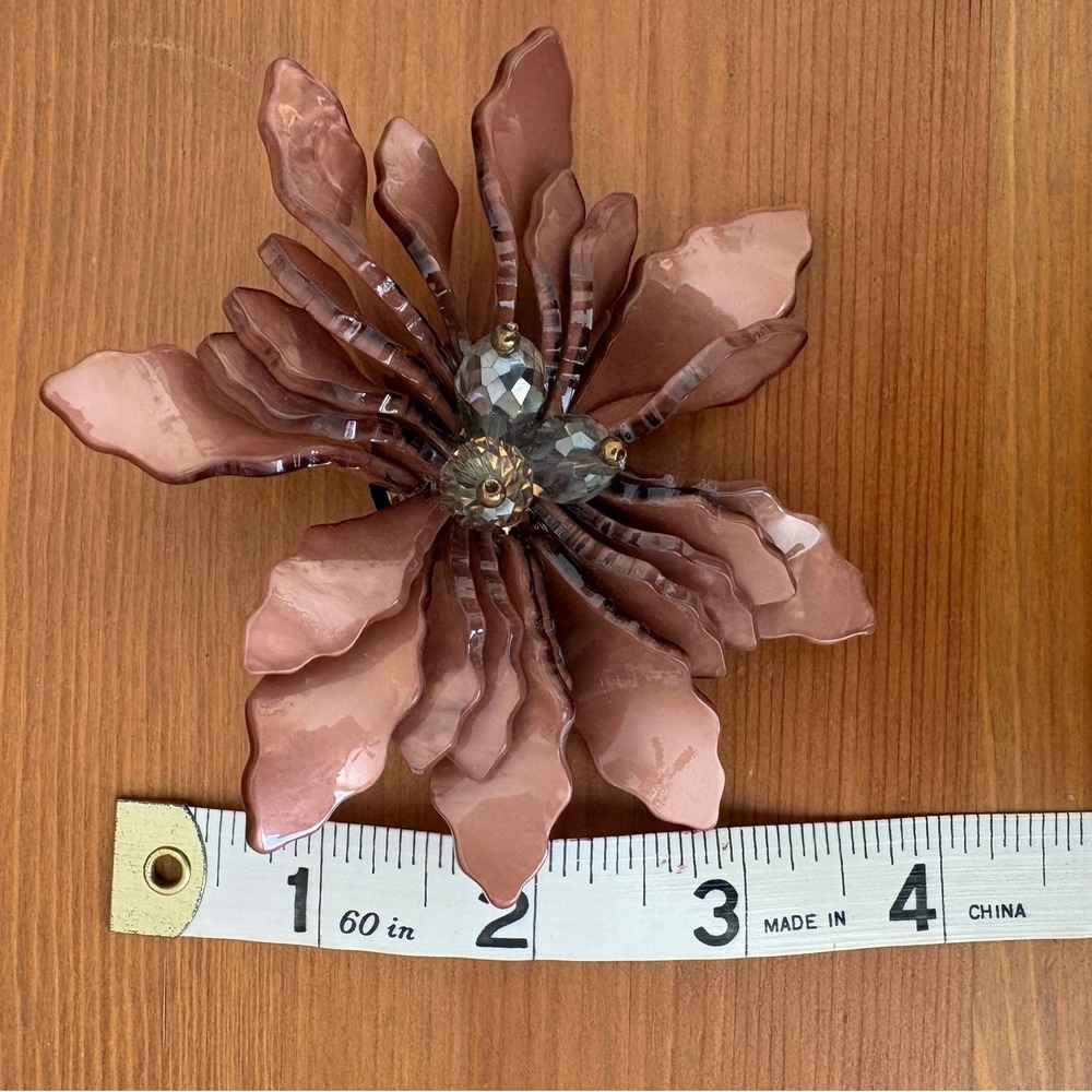 Sparkling Flower Brooch Pin Rhinestone Crystal Petals Statement Jewelry Women‎